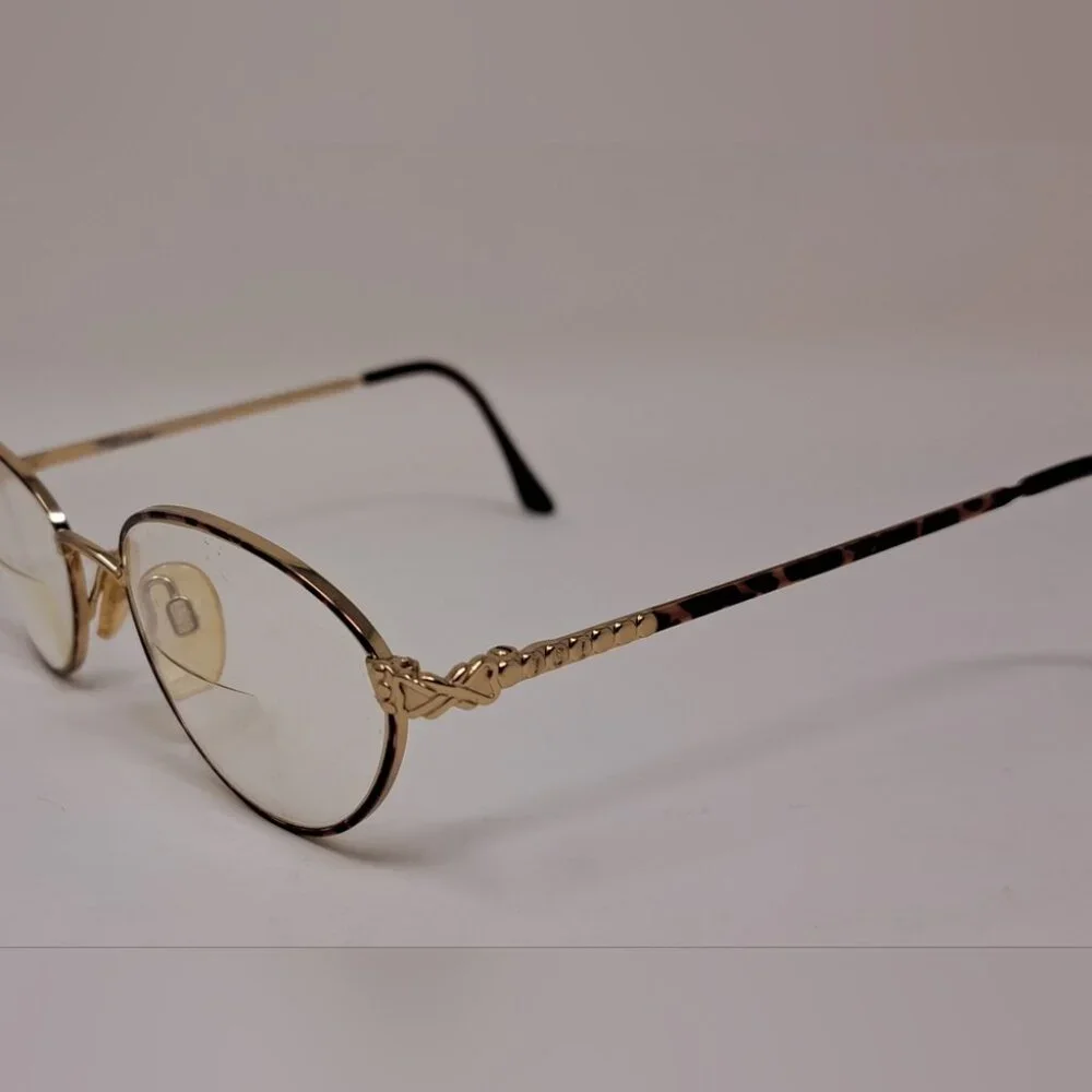 Yves Saint Laurent Women's Glasses Gold Metal Havana Frames 4084 Y119 52-19-130